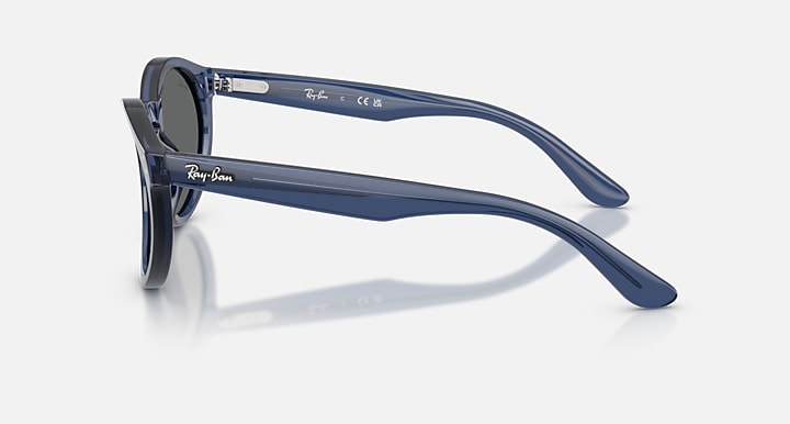 Ray-Ban 2180 REVERSE Transparent Navy Blue with Dark Grey Solid Color lenses - Lateral