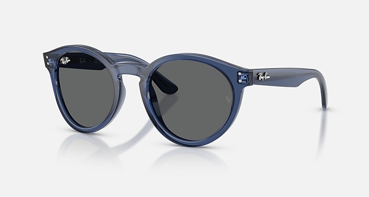 Ray-Ban 2180 REVERSE Transparent Navy Blue with Dark Grey Solid Color lenses - Quarter