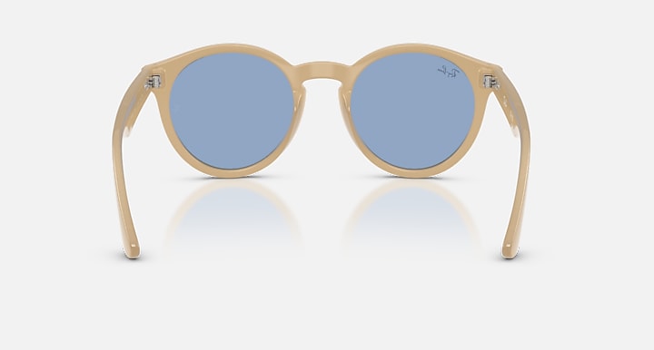 Ray-Ban 2180 REVERSE Opal Beige with Light Blue Solid Color lenses - Back