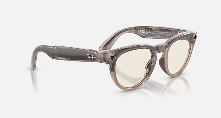 Ray-Ban RAY-BAN META LOW BRIDGE FIT HEADLINER - GEN 1 Warm Stone with Clear/Dark Green Transitions® lenses - Alternative