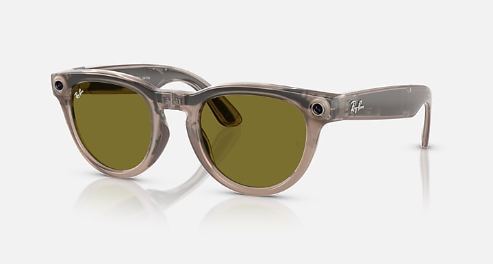 Ray-Ban RAY-BAN META LOW BRIDGE FIT HEADLINER - GEN 1 Warm Stone with Clear/Dark Green Transitions® lenses - Alternative