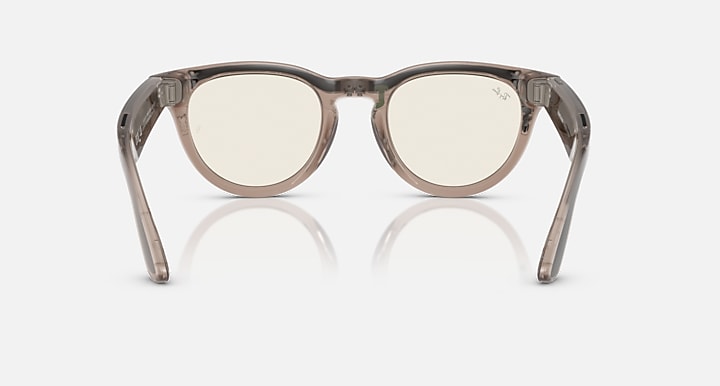 Ray-Ban RAY-BAN META LOW BRIDGE FIT HEADLINER - GEN 1 Warm Stone with Clear/Dark Green Transitions® lenses - Back
