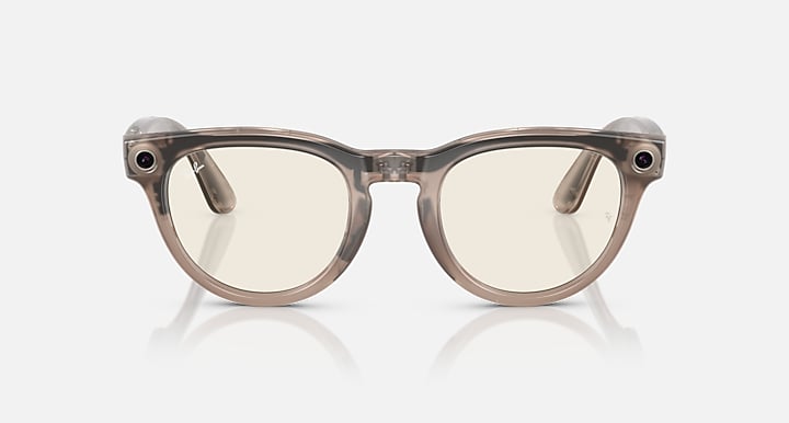 Ray-Ban RAY-BAN META LOW BRIDGE FIT HEADLINER - GEN 1 Warm Stone with Clear/Dark Green Transitions® lenses - Front