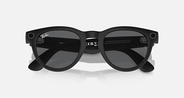 Ray-Ban RAY-BAN META HEADLINER - GEN 1 Black with Charcoal Black Solid Color lenses - Closed Front