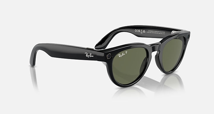 Ray-Ban RAY-BAN META HEADLINER - GEN 1 Black with G-15 Green Polarized Solid Color lenses - Alternative