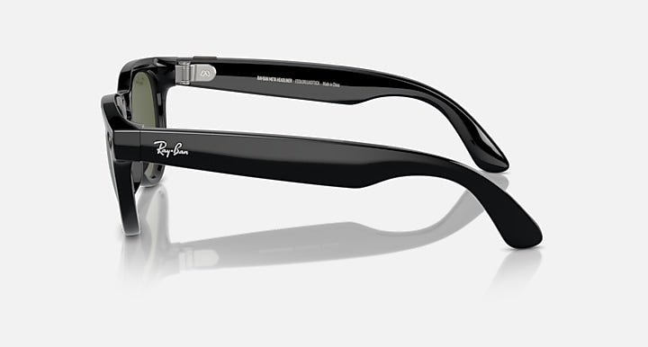 Ray-Ban RAY-BAN META HEADLINER - GEN 1 Black with G-15 Green Polarized Solid Color lenses - Lateral