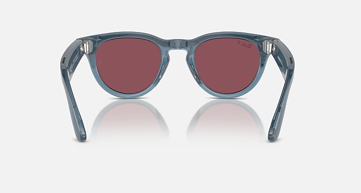 Ray-Ban RAY-BAN META HEADLINER - GEN 1 Jeans with Dusty Red Polarized Solid Color lenses - Back