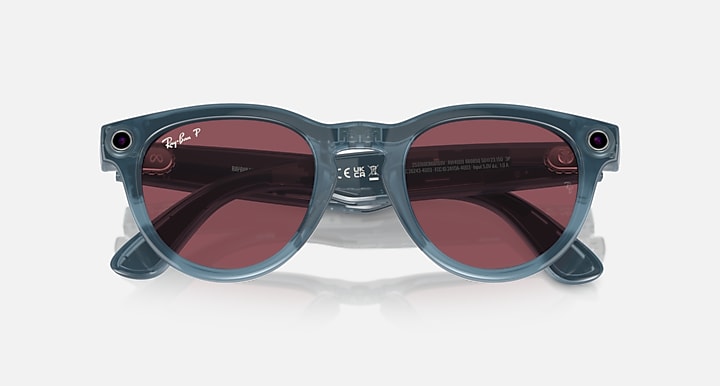 Ray-Ban RAY-BAN META HEADLINER - GEN 1 Jeans with Dusty Red Polarized Solid Color lenses - Closed Front