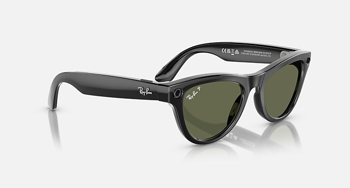 Ray-Ban RAY-BAN META SKYLER - GEN 1 Black with G-15 Green Polarized Solid Color lenses - Alternative