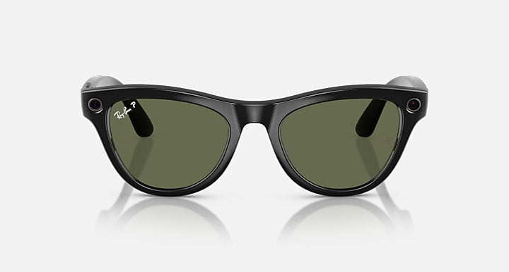 Ray-Ban RAY-BAN META SKYLER - GEN 1 Black with G-15 Green Polarized Solid Color lenses - Front