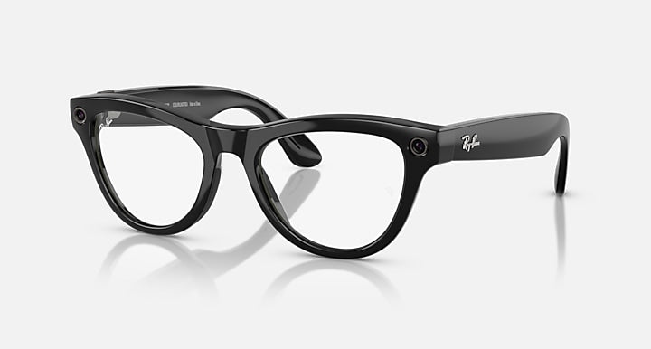 Ray-Ban RAY-BAN META SKYLER - GEN 1 Black with Clear/Amethyst Transitions® lenses - Quarter