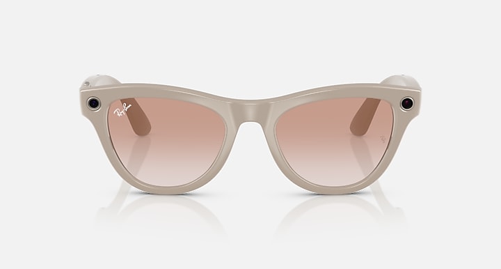 Ray-Ban RAY-BAN META SKYLER - GEN 1 Chalky Gray with Cinnamon Pink Gradient lenses - Front