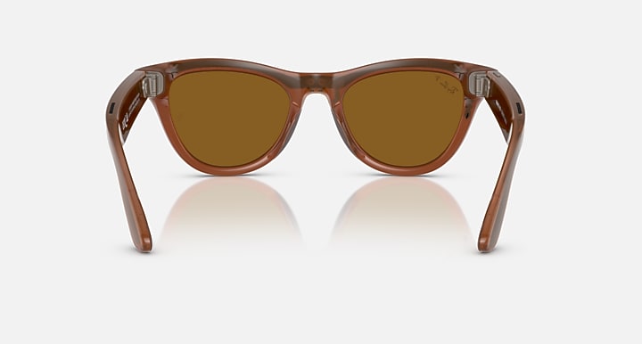 Ray-Ban RAY-BAN META SKYLER - GEN 1 Caramel with Brown Polarized Solid Color lenses - Back