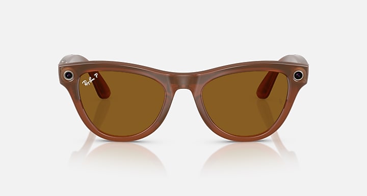 Ray-Ban RAY-BAN META SKYLER - GEN 1 Caramel with Brown Polarized Solid Color lenses - Front