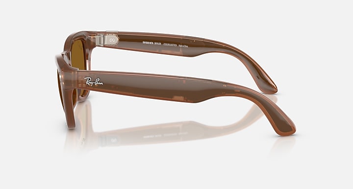 Ray-Ban RAY-BAN META SKYLER - GEN 1 Caramel with Brown Polarized Solid Color lenses - Lateral