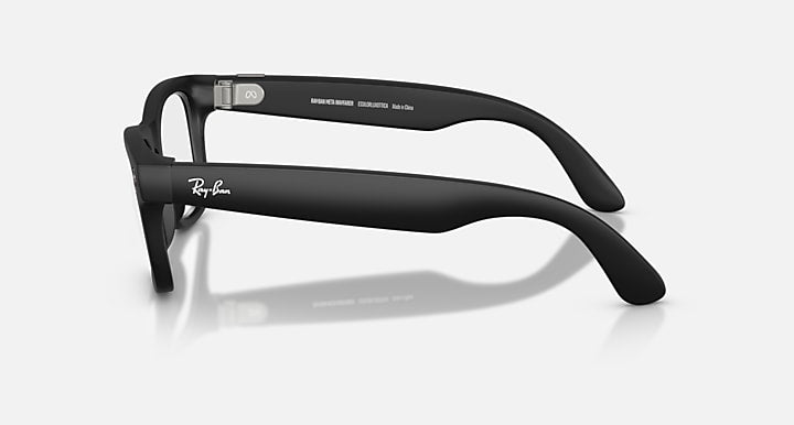 Ray-Ban RAY-BAN META WAYFARER - GEN 2 Black with Clear Blue-Violet Light Filter lenses - Lateral
