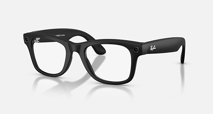 Ray-Ban RAY-BAN META WAYFARER - GEN 2 Black with Clear Blue-Violet Light Filter lenses - Quarter