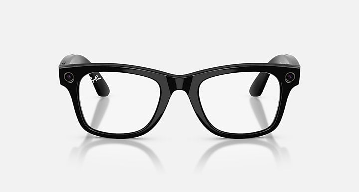 Ray-Ban RAY-BAN META WAYFARER - GEN 2 Black with Clear/Graphite Green Transitions® lenses - Front