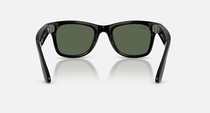 Ray-Ban RAY-BAN META WAYFARER - GEN 2 Black with G-15 Green Solid Color lenses - Back