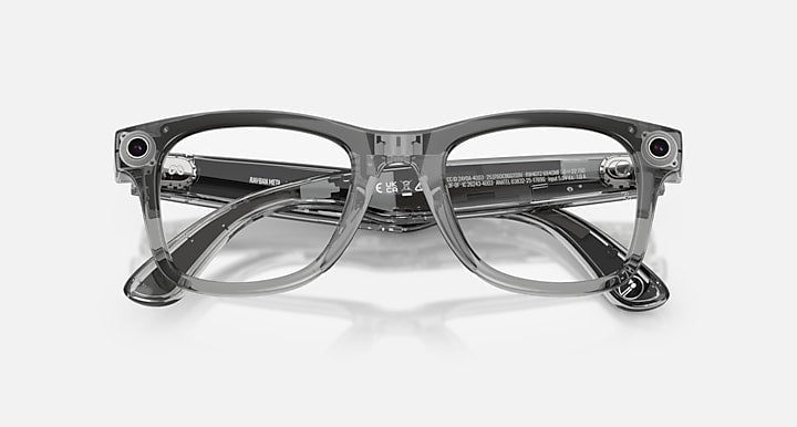 Ray-Ban RAY-BAN META WAYFARER - GEN 2 Transparent Grey with Clear/Sapphire Transitions® lenses - Closed Front
