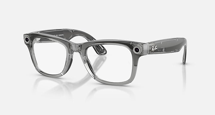 Ray-Ban RAY-BAN META WAYFARER - GEN 2 Transparent Grey with Clear/Sapphire Transitions® lenses - Quarter