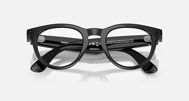 Ray-Ban RAY-BAN META LOW BRIDGE FIT HEADLINER - GEN 2 Black with Clear/Sapphire Transitions® lenses - Closed Front