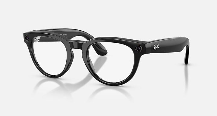 Ray-Ban RAY-BAN META LOW BRIDGE FIT HEADLINER - GEN 2 Black with Clear/Sapphire Transitions® lenses - Quarter