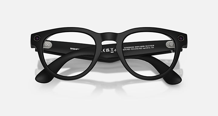 Ray-Ban RAY-BAN META HEADLINER - GEN 2 Black with Clear Blue-Violet Light Filter lenses - Closed Front
