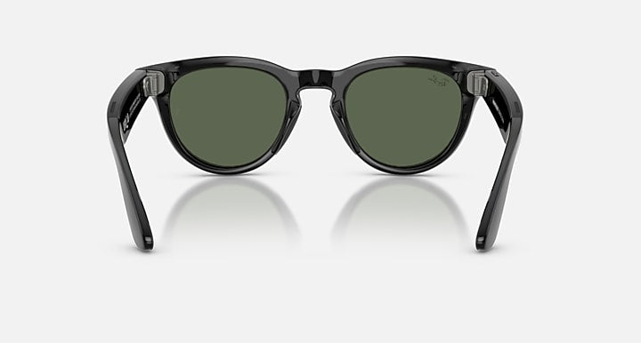 Ray-Ban RAY-BAN META HEADLINER - GEN 2 Black with G-15 Green Solid Color lenses - Back