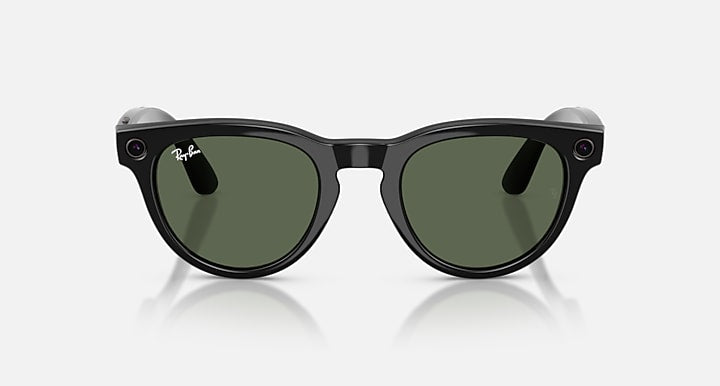 Ray-Ban RAY-BAN META HEADLINER - GEN 2 Black with G-15 Green Solid Color lenses - Front