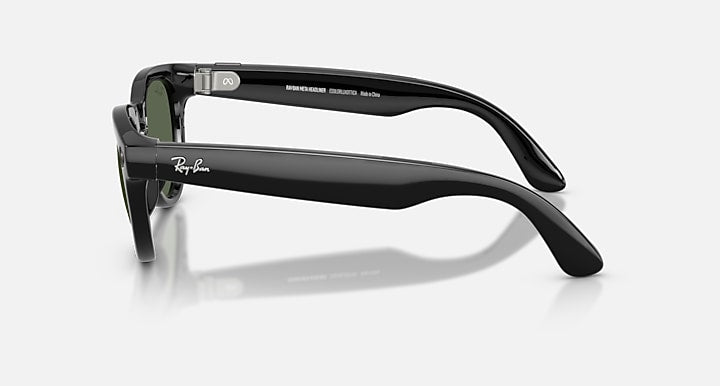 Ray-Ban RAY-BAN META HEADLINER - GEN 2 Black with G-15 Green Solid Color lenses - Lateral