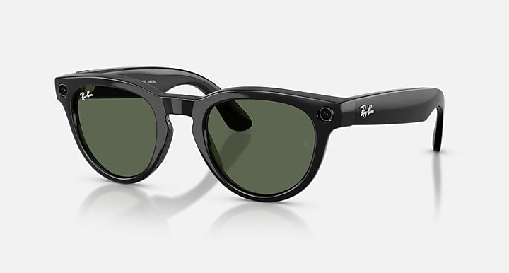 Ray-Ban RAY-BAN META HEADLINER - GEN 2 Black with G-15 Green Solid Color lenses - Quarter