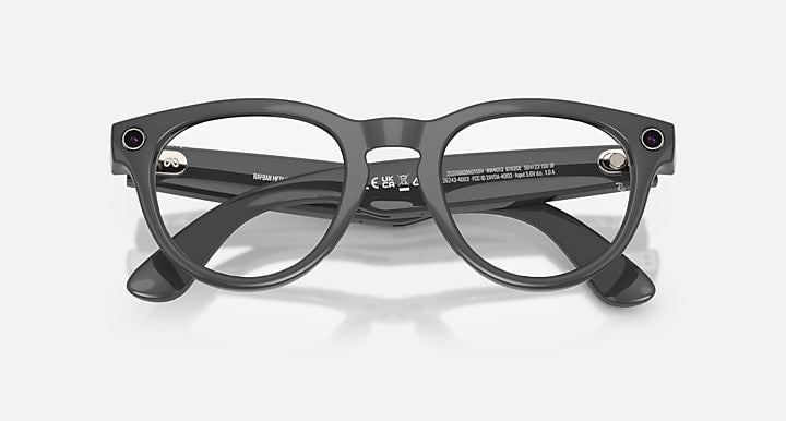 Ray-Ban RAY-BAN META HEADLINER - GEN 2 Asteroid Grey with Clear/Emerald Transitions® lenses - Closed Front