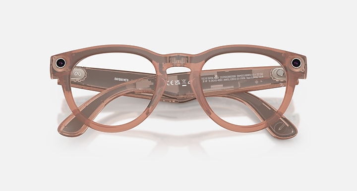 Ray-Ban RAY-BAN META HEADLINER - GEN 2 Peach with Clear/Grey Transitions® lenses - Closed Front