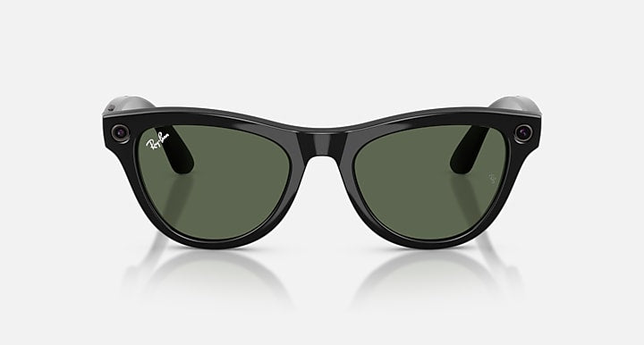 Ray-Ban RAY-BAN META SKYLER - GEN 2 Black with G-15 Green Solid Color lenses - Front