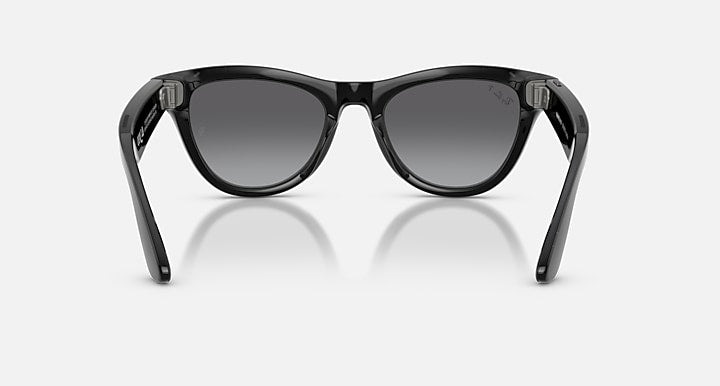 Ray-Ban RAY-BAN META SKYLER - GEN 2 Black with Polarized Gradient Graphite Gradient lenses - Back