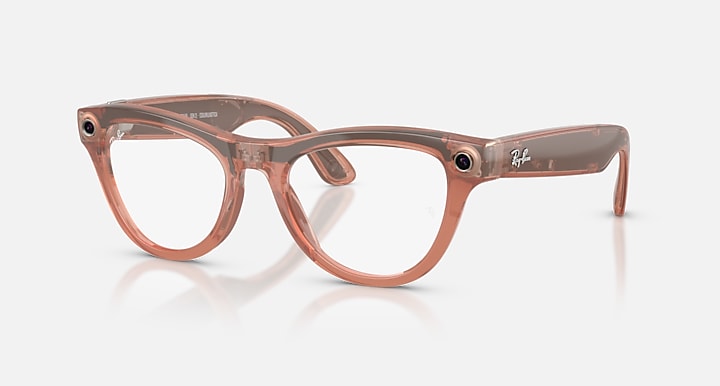 Ray-Ban RAY-BAN META SKYLER - GEN 2 Peach with Clear/Brown Transitions® lenses - Quarter