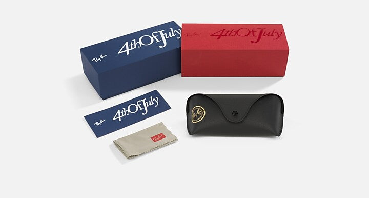 Ray-Ban BILL 4TH OF JULY LIMITED Transparent Blue with Blue Solid Color lenses - Packaging