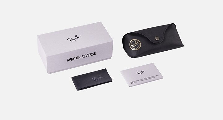 Ray-Ban AVIATOR REVERSE Gunmetal with Brown Gradient lenses - Packaging