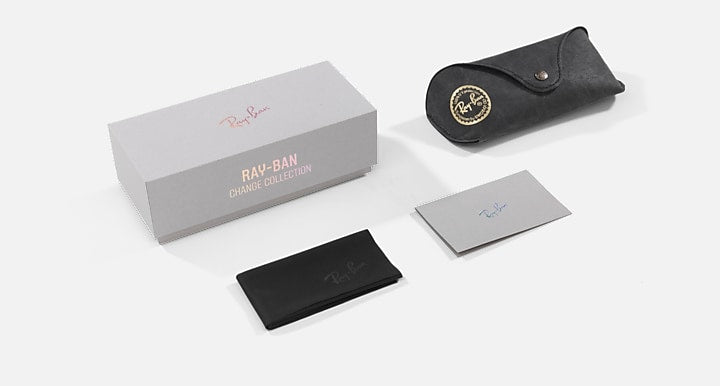 Ray-Ban WAYFARER WAY CHANGE HOLIDAY LIMITED Photo Striped Grey with G-15 Green Solid Color lenses - Packaging