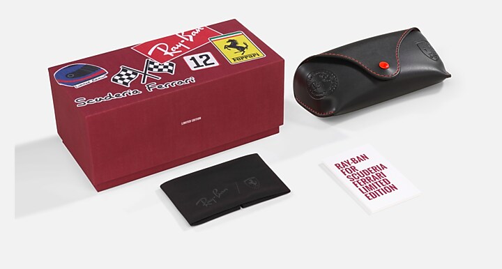 Ray-Ban SCUDERIA FERRARI MONZA LTD Transparent Blue with Blue Polarized+ Polarized+ lenses - Packaging