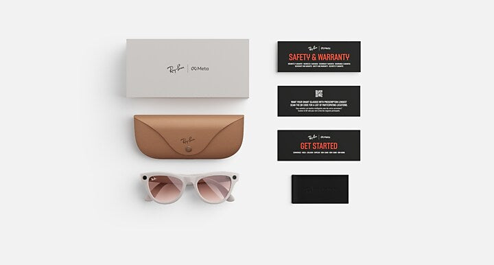 Ray-Ban RAY-BAN META SKYLER - GEN 1 Caramel with Brown Polarized Solid Color lenses - Packaging
